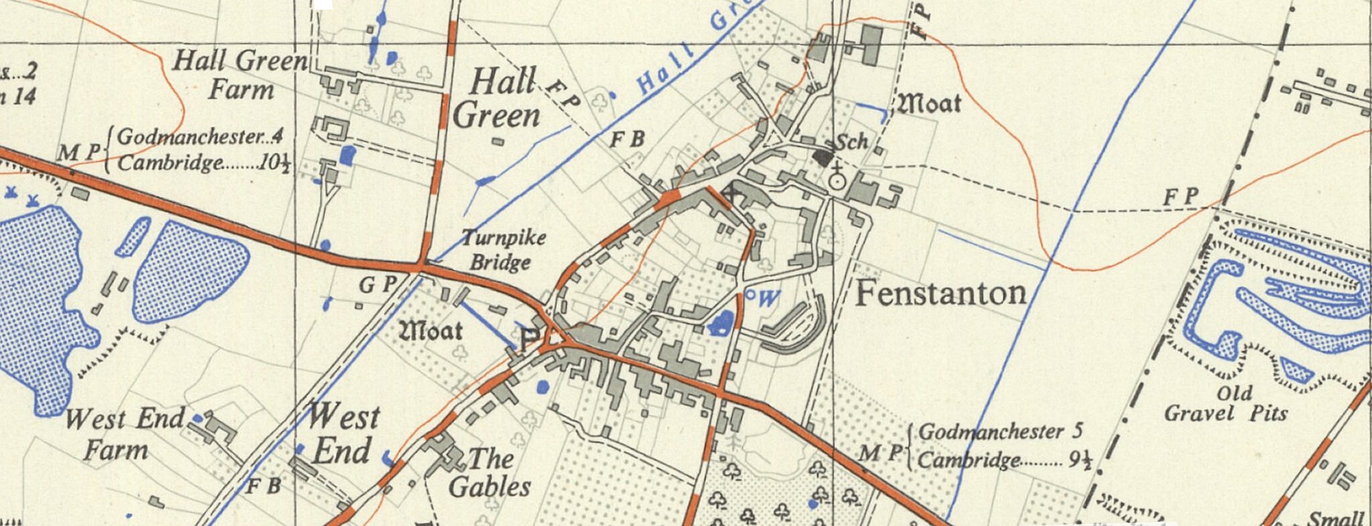 Fenstanton Map 1955